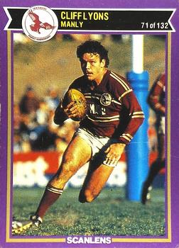 1987 Scanlens Rugby League #71 Cliff Lyons Front
